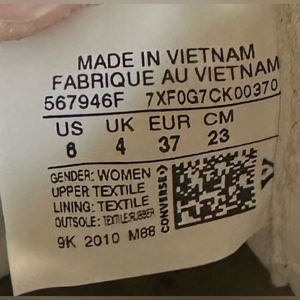 Converse White Canvas Sneakers - Picture 9 of 9